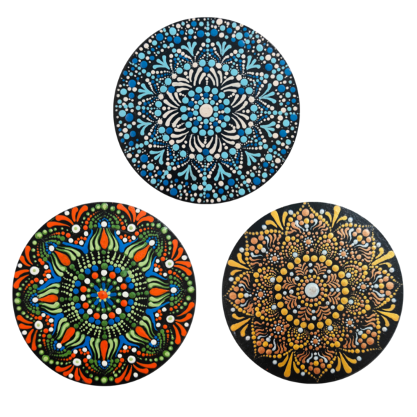 Dot Mandala Fridge Magnets